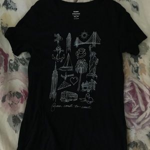 old navy black tee